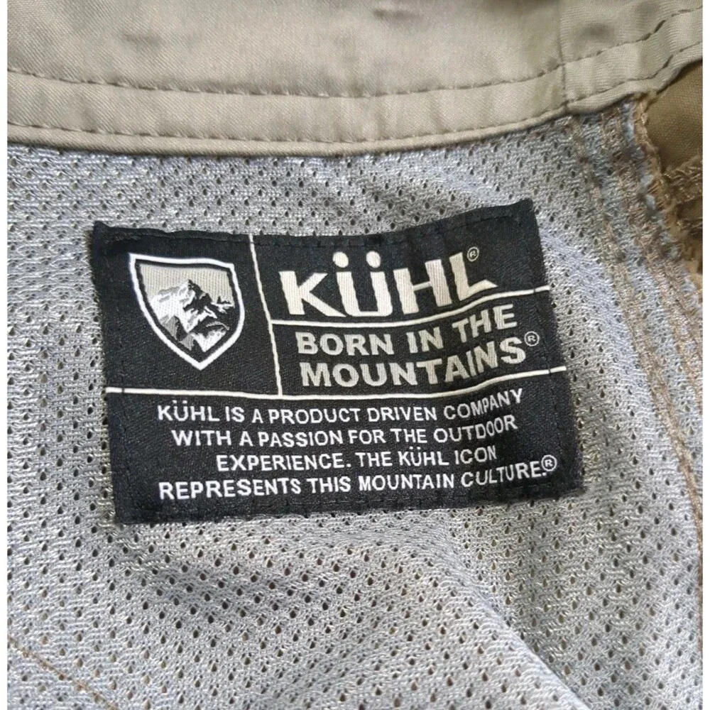 Kuhl Pants Men 40x30 Side Zipper Pocket Deep Khaki Beige Chino Outdoor Hiking